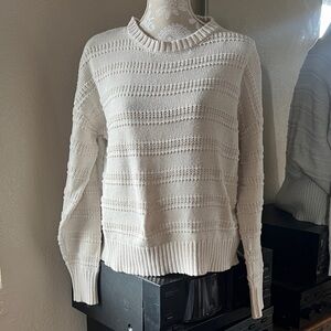 Cupcakes & Cashmere Textured Cream Sweater